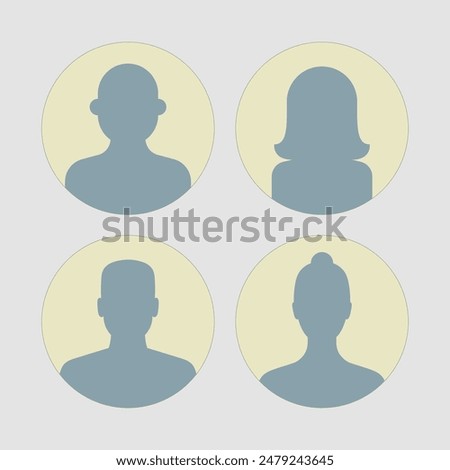 Personas o Usuario. Conjunto de iconos de vector icono de diferentes estilos. Aislado en un fondo blanco.