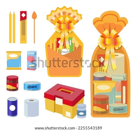 Set of offering dedicated to Buddhist monks