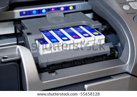 Ink cartridges in printer