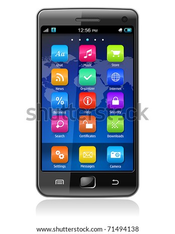 Touchscreen smartphone