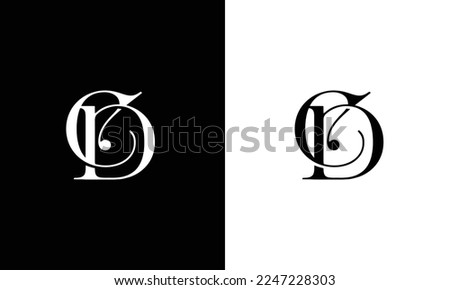 Abstract Letter CD Logo Design
