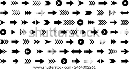 Abstract mega set of vector arrows. Arrows icon set