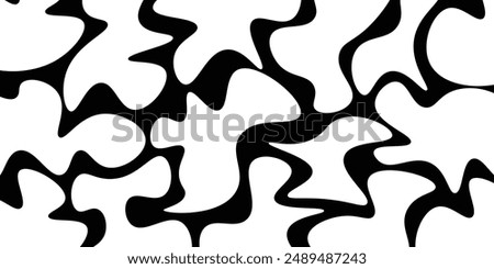 Abstract Organic pattern background. Modern liquid irregular blob shape background. Summer background. Black curved background