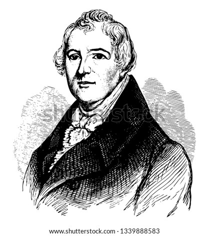 William Hull 1753 to 1825 he was an American soldier politician and first governor of Michigan Territory vintage line drawing or engraving illustration