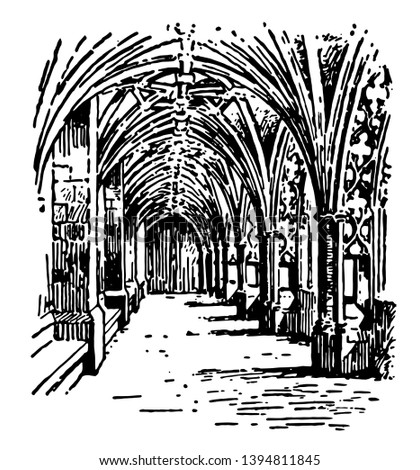 Worcester is an example of a cloister vogue in the mid to 18th century and specialize in domestic architectural vintage line drawing or engraving illustration.