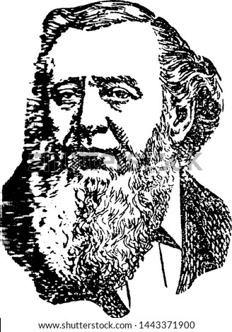 Brigham Young, vintage engraved illustration