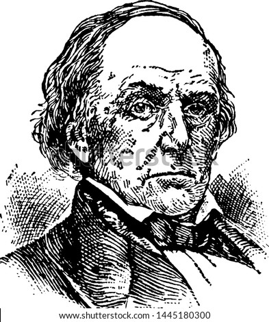 Daniel Webster, vintage engraved illustration