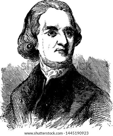 Samuel Adams, vintage engraved illustration