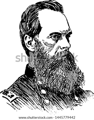 General Geary, vintage engraved illustration