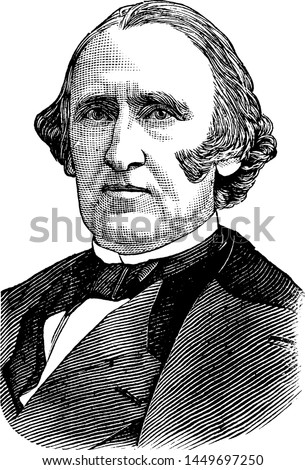 Wendell Phillips, vintage engraved illustration