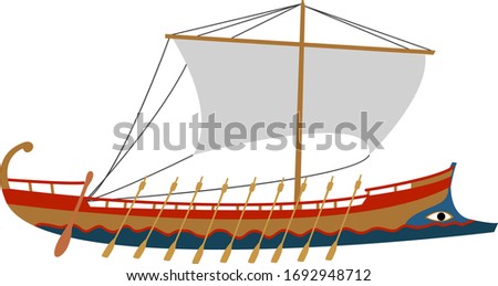 Argo big boat, illustration, vector on white background