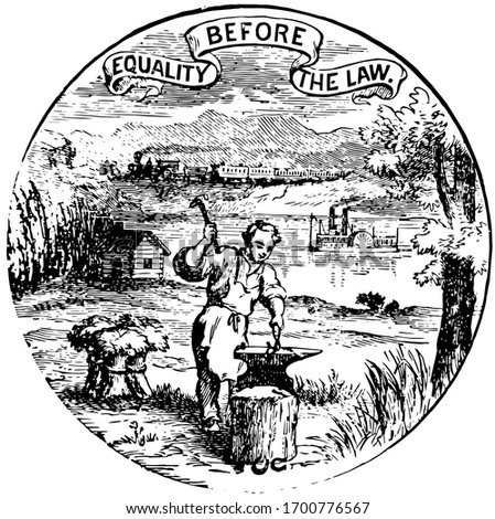 The official seal of the U.S. state of Nebraska in 1889, vintage illustration