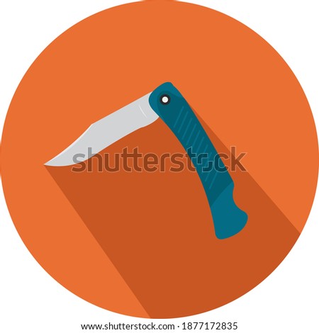 Pocket knife, illustration, vector on white background