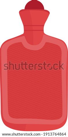 Rubber hot water bottle, illustration, vector on a white background.