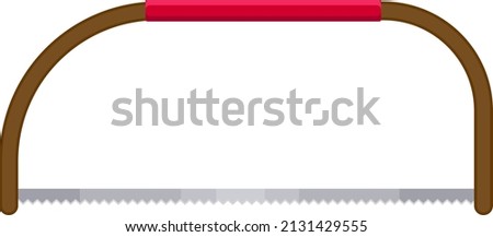 Double handsaw, illustration, vector on a white background.