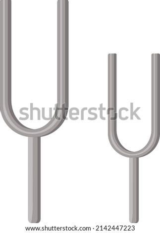 Tunning fork, illustration, vector on a white background. Stock foto © 