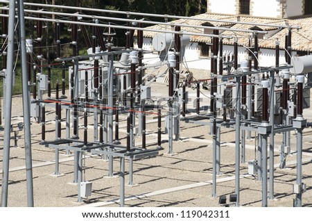 without people foreground of an electrical substation