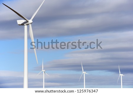 aligned windmills for renewable electric energy production