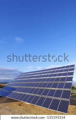 huge photovoltaic panel for renewable electric energy production