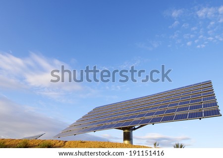 huge solar panel for renewable electric energy production