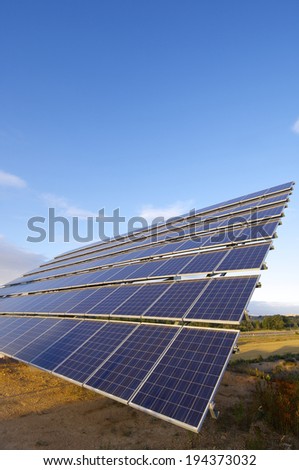 huge solar panel for renewable electric energy production