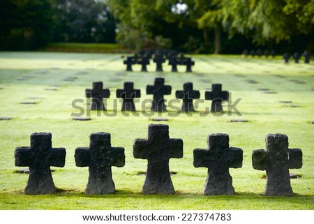 German Military Cemetery at La Cambe, Normandy, France.
