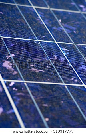 detail of a photovoltaic panel for renewable electric production