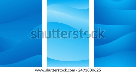 Abstract blue wave background with smooth gradient transitions. Digital and print media applications including web banners, presentation slides, and social media graphics.