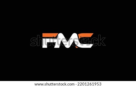 FMC initial letter logo template vector icon design
