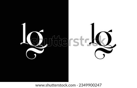 Modern abstract letter LG logo design