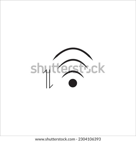 cellphone signal icon logo vector design