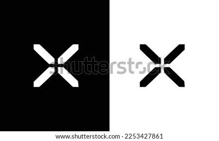 Letter X modern Logo icon monogram design. Vector graphic design template element. black background.