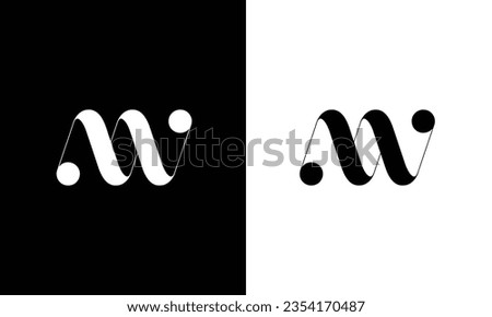 AW ,MV Abstract Letters Logo Monogram