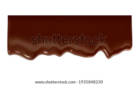 Realistic chocolate falling drops. Vector illustration isolated on white background. Сan easily be used for different backgrounds. EPS10. Imagine de stoc © 