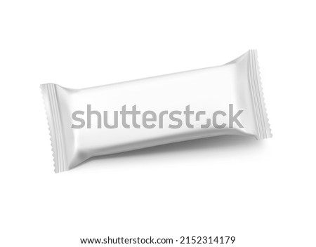 Blank snack bar mockup with  realistic falling shadow. Vector illustration isolated on white background. It can be used in the adv, promo, package, etc. EPS10.	