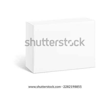 Universal mockup of blank cardboard box. Vector illustration isolated on white background, ready and simple to use for your design. EPS10. 