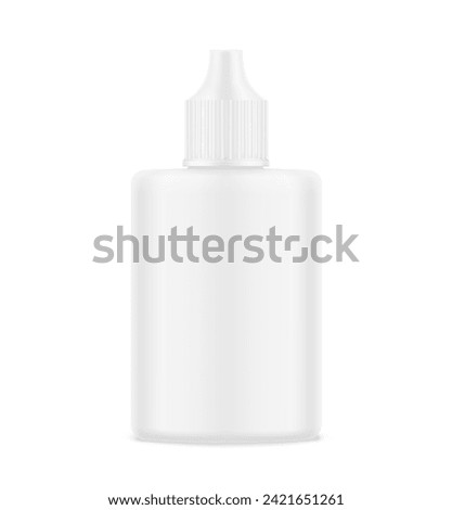 Plastic glue bottle mockup. Vector illustration isolated on white background. Can be use for template your design, presentation, promo, ad. EPS10.