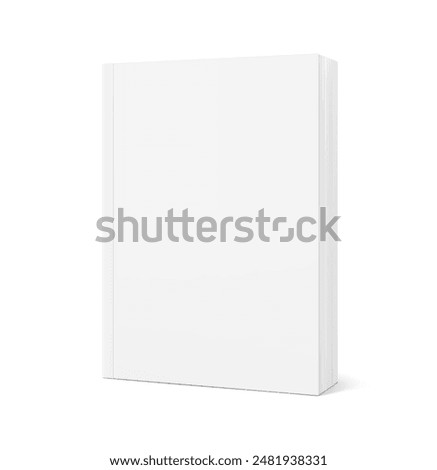 Blank softcover book mockups. Vector illustration isolated on white background. It can be used for promo, catalogs, brochures, magazines, etc. Ready for your design. EPS10.