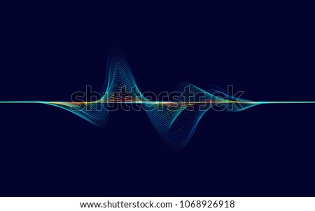 abstract digital colourful equalizer, sound wave pattern element