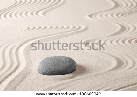 zen meditation rock and sand japanese garden concept for harmony simplicity balance relaxation and spirituality