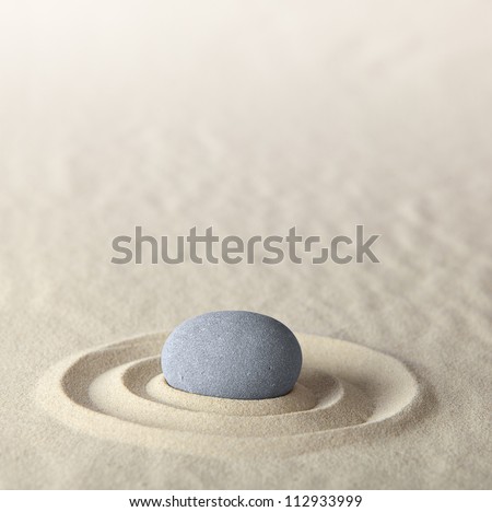 zen garden meditation stone as concept for relaxation harmony simplicity and meditation Asian Japanese culture spa wellness background