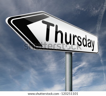 thursday week next or following day schedule concept for appointment or event in agenda