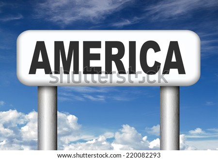 America north america or south and central america travel vacation and tourism road trip trough continent road sign