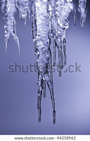 icicles sparkling white ice hanging down