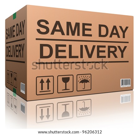 package delivery same day shipment urgent and quick cardboard box internet web shop order delivery