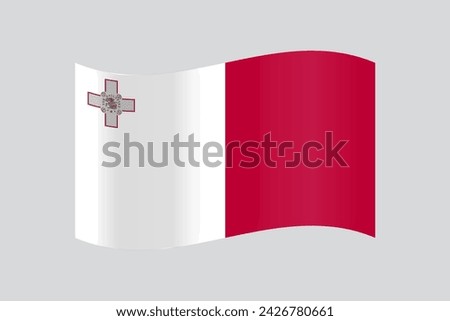 malta flag and map design