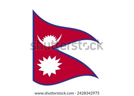 Nepal flag in vector design