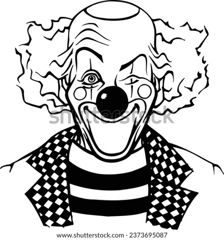 Vector clown character logo icon vector illustration design template