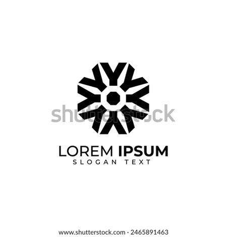 Simple company logo abtract letter y with shape polygon
