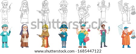 Similar – Image, Stock Photo Craftsman working with book and paper knife